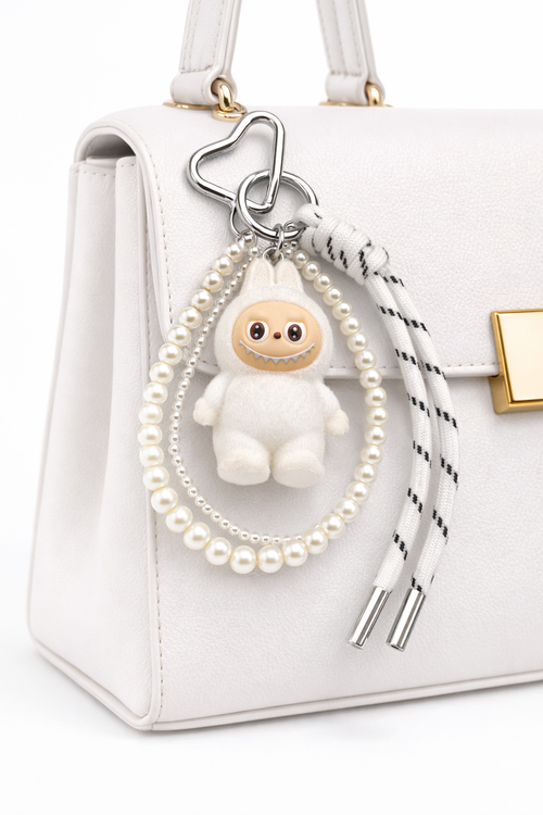 Accessoire Labubu pour Sac à main Blanc