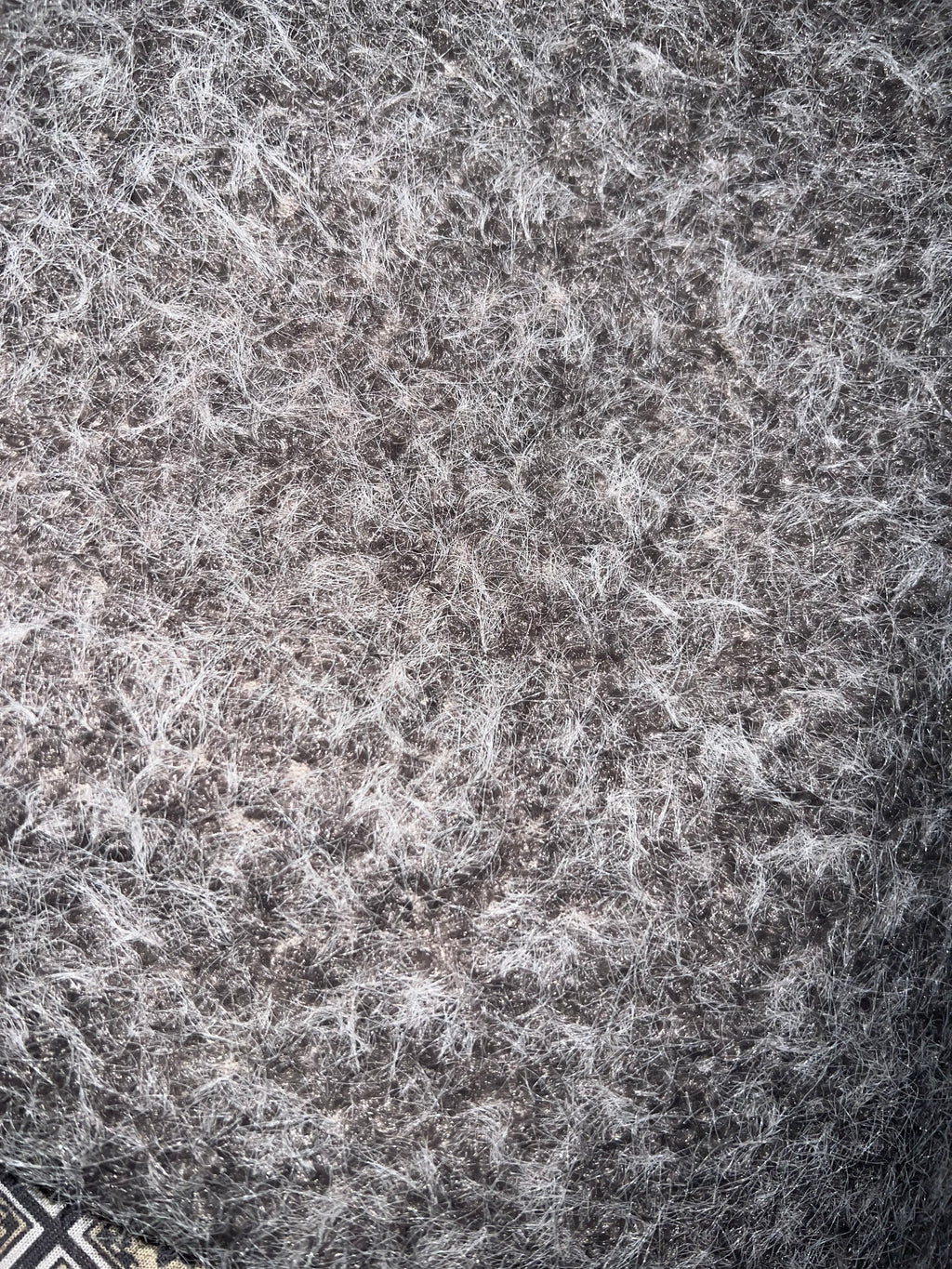 Manteau bouclé gris chiné