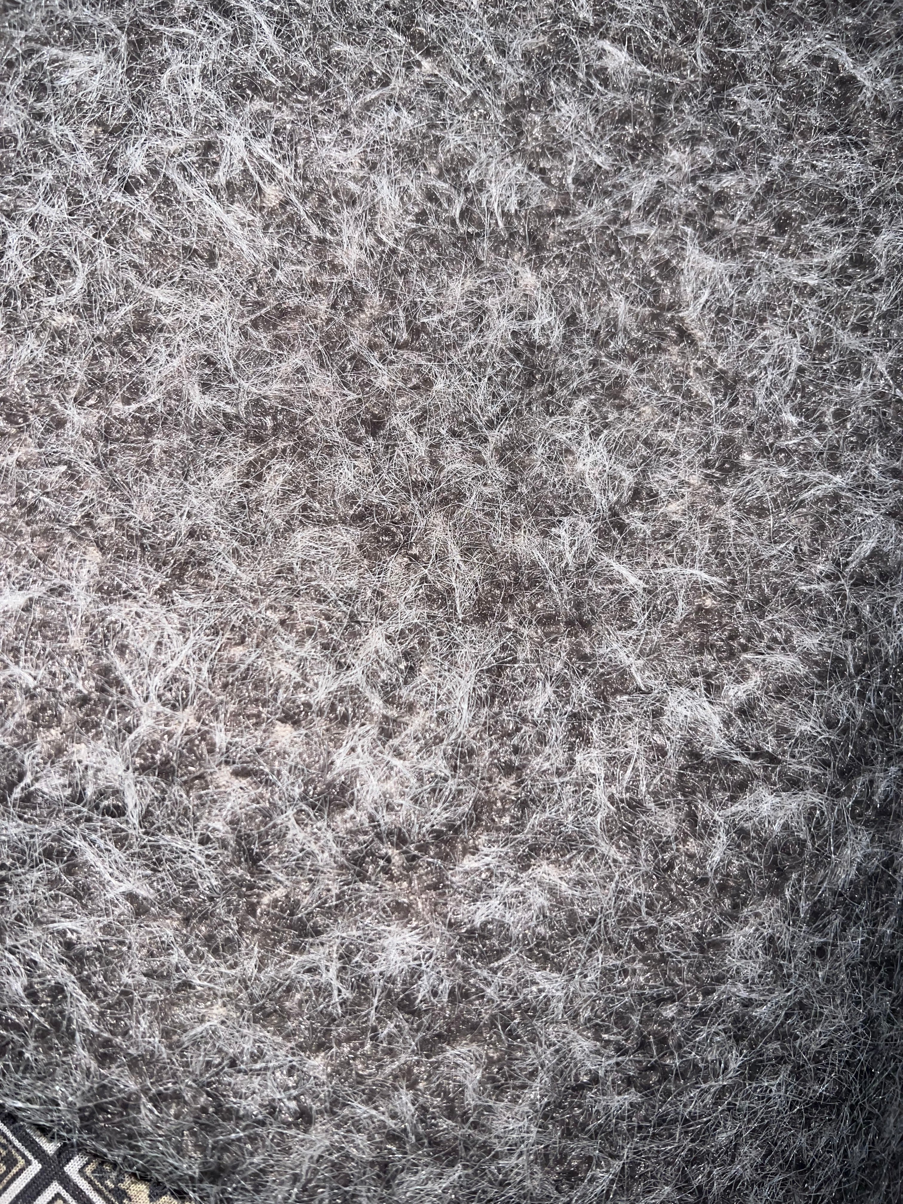 Manteau bouclé gris chiné