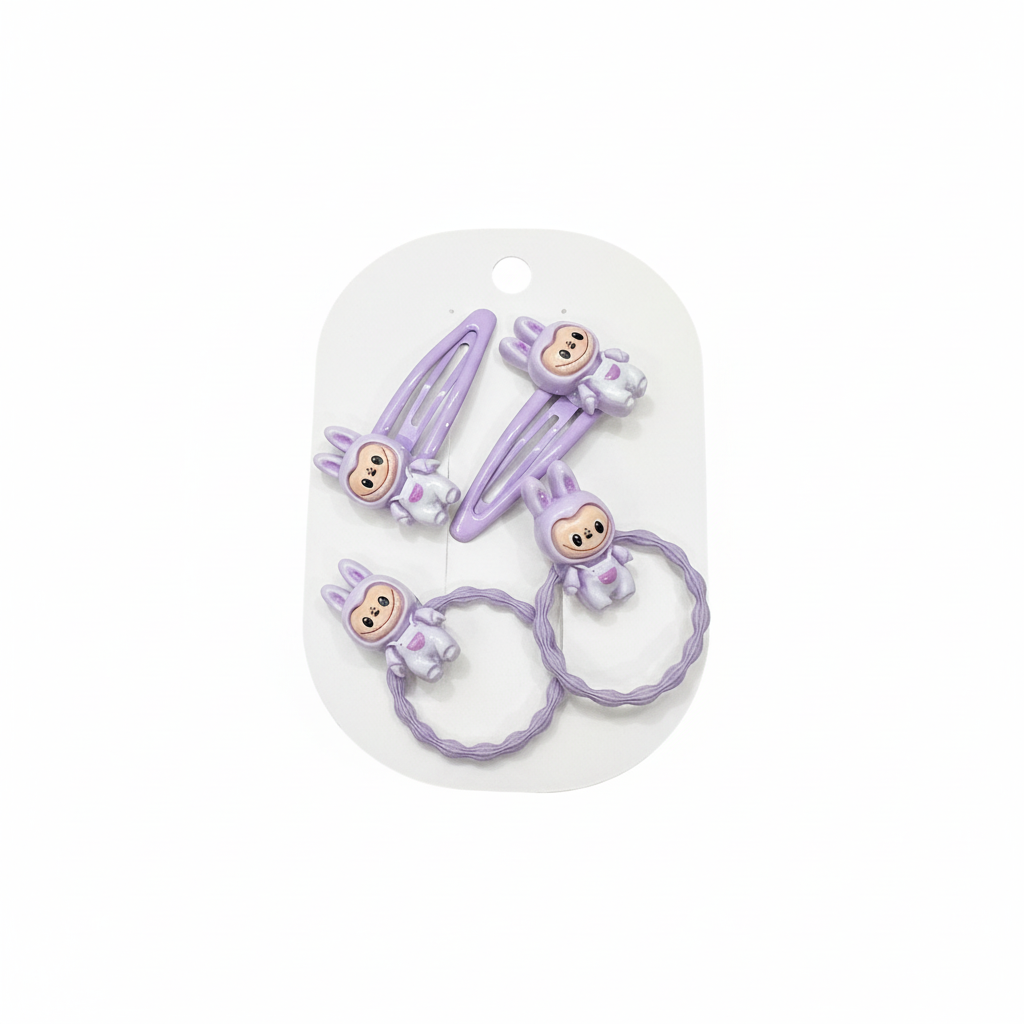 Accessoires cheveux violets carte studio